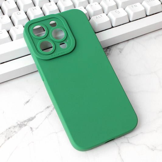 Torbica Silikon Pro Camera za iPhone 15 Pro 6.1 tamno zelena