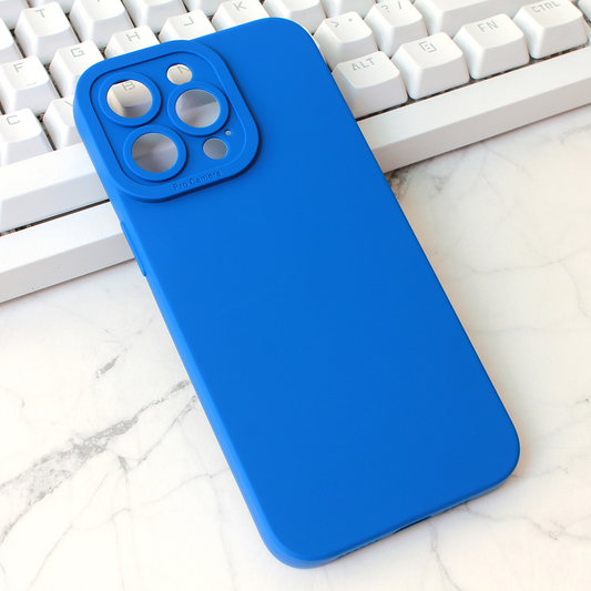 Torbica Silikon Pro Camera za iPhone 15 Pro Max 6.7 tamno plava