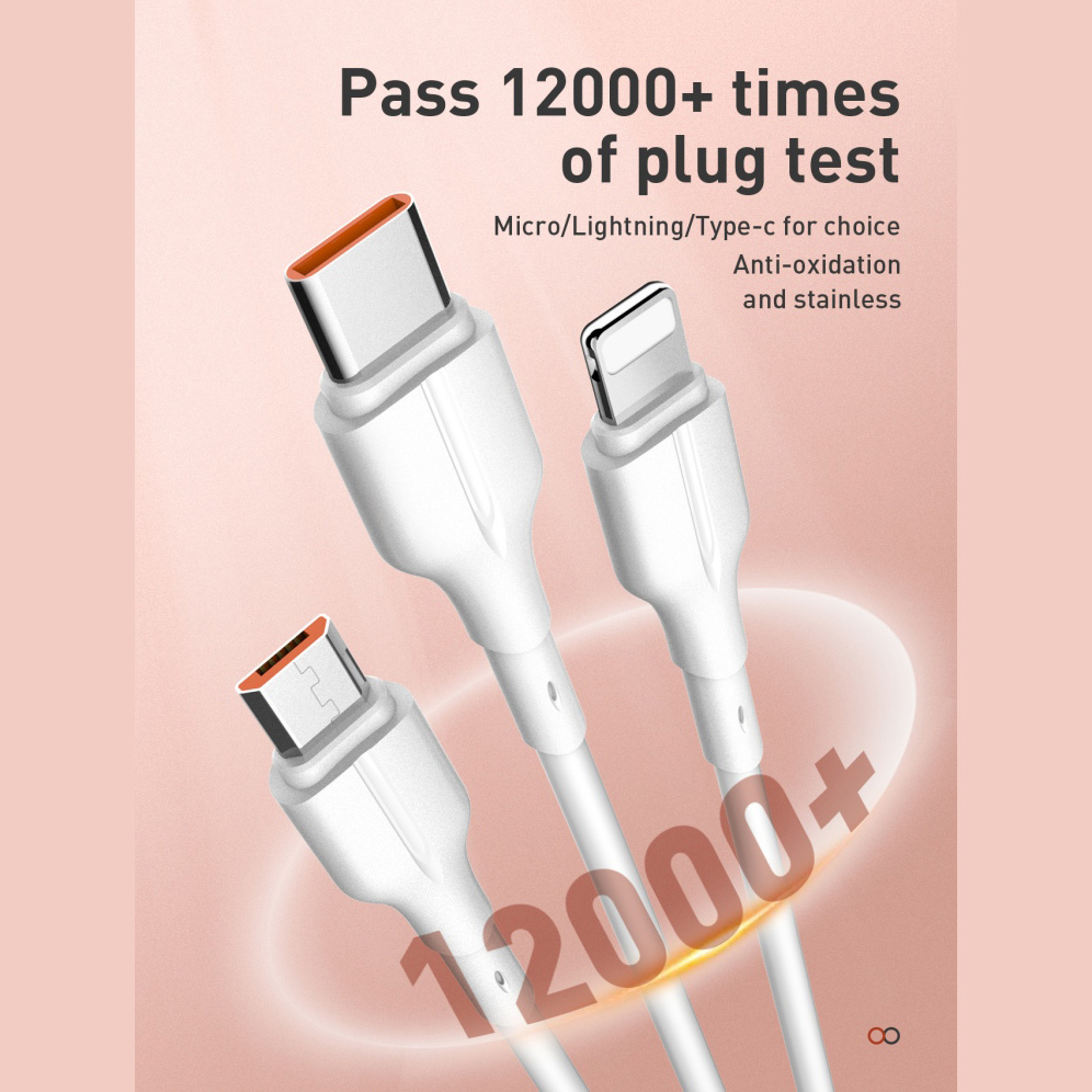 Data kabl LDNIO LS841 25W Fast micro USB beli 1m