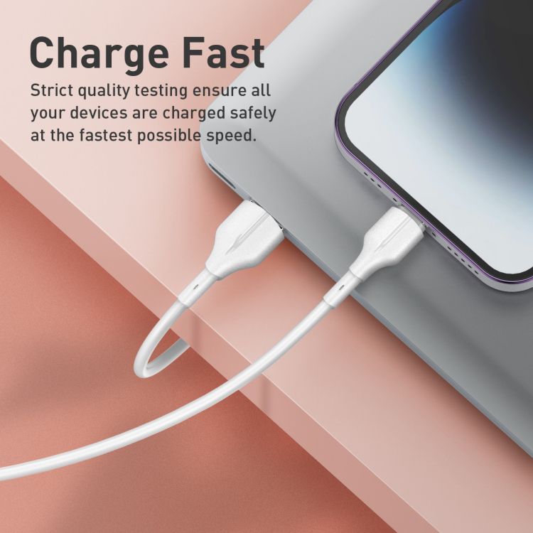 Data kabl LDNIO LS841 25W Fast micro USB beli 1m