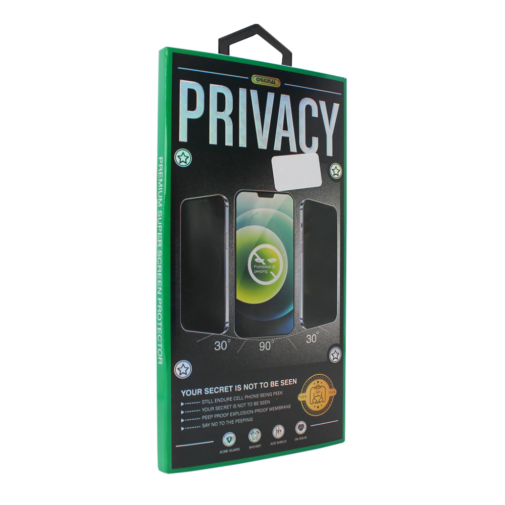 Zastitno Staklo Tempered glass Privacy 2.5D full glue za iPhone 15 6.1 crni