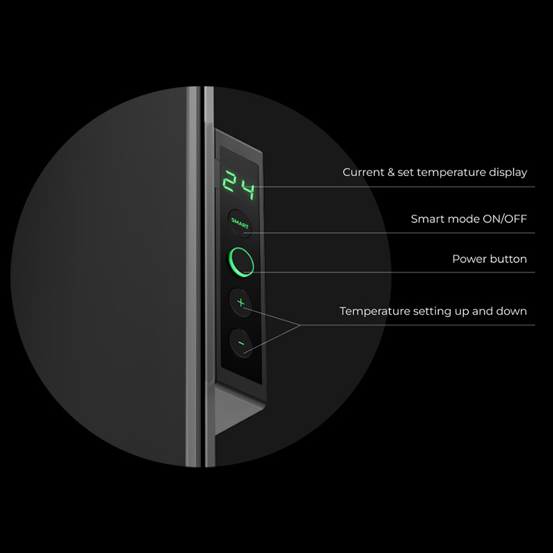 Aeno premium smart eko radijator AGH0002S crni