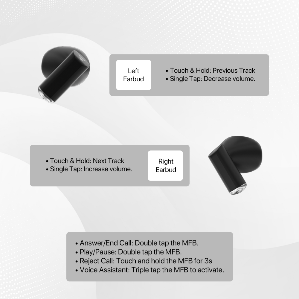 Bluetooth slusalice Fantech TX1 Lite Mithril bez