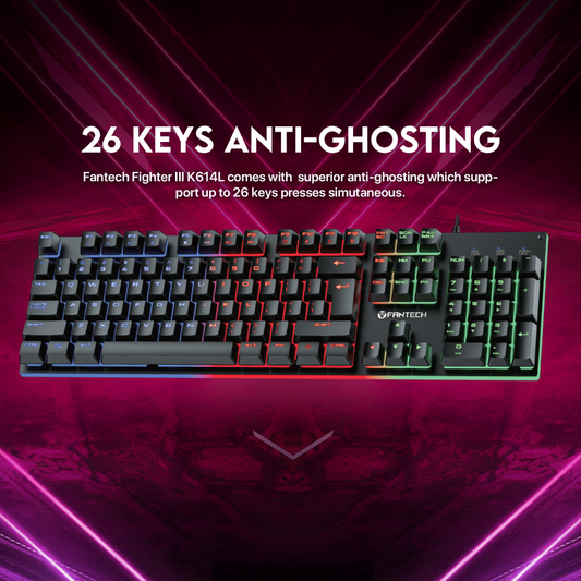 Tastatura Gaming Fantech K614L Fighter II crna