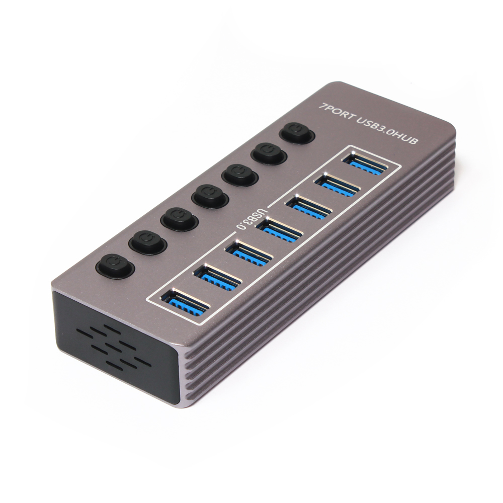 USB 3.0 HUB 7 porta LWD HQ sivi