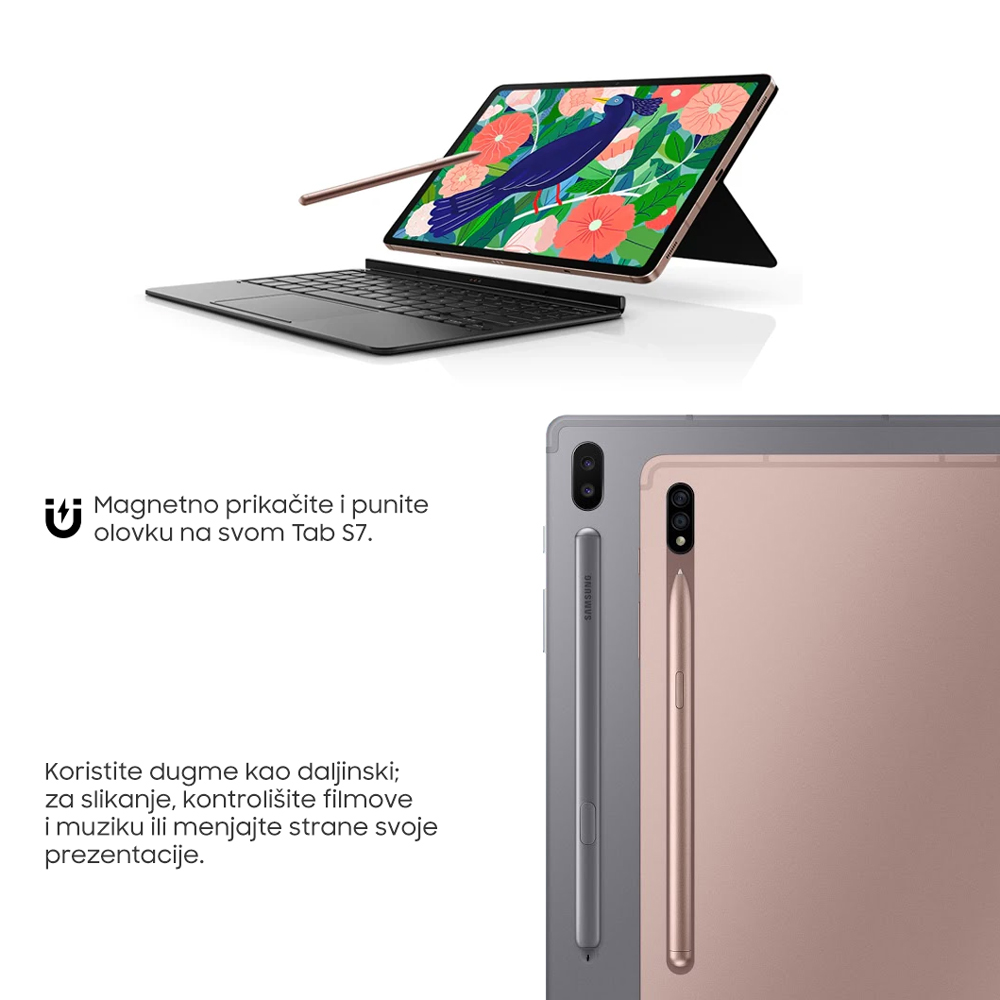 Olovka za touch screen za Samsung Tab S7 srebrna