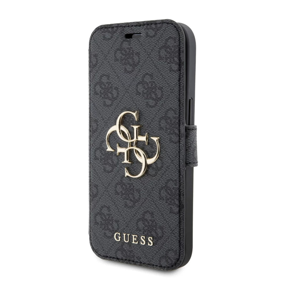 Torbica Guess Bk Pu leather 4G Metal Logo za iPhone 15 6.1 siva (GUBKP15S4GMGGR)