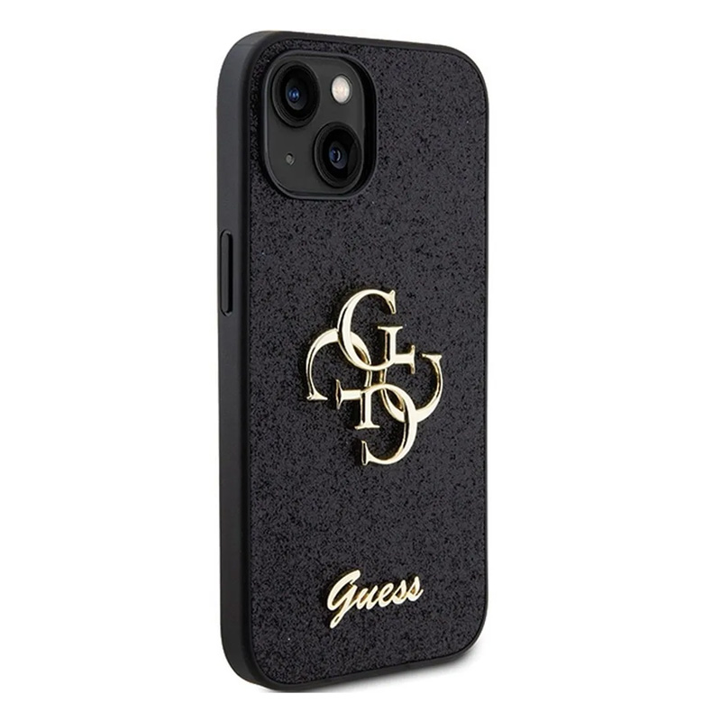 Torbica Guess Hc Fixed Glitter 4G Big Metal Logo za iPhone 15 6.1 crna (GUHCP15SHG4SGK)