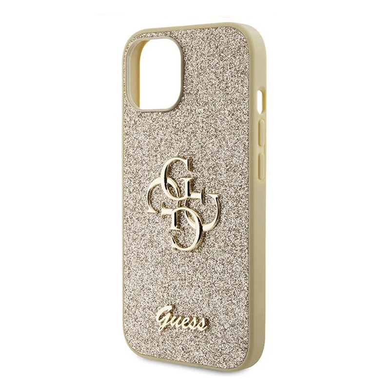 Torbica Guess Hc Fixed Glitter 4G Big Metal Logo za iPhone 15 6.1 zlatna (GUHCP15SHG4SGD)