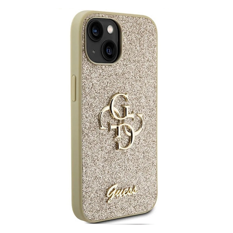Torbica Guess Hc Fixed Glitter 4G Big Metal Logo za iPhone 15 6.1 zlatna (GUHCP15SHG4SGD)