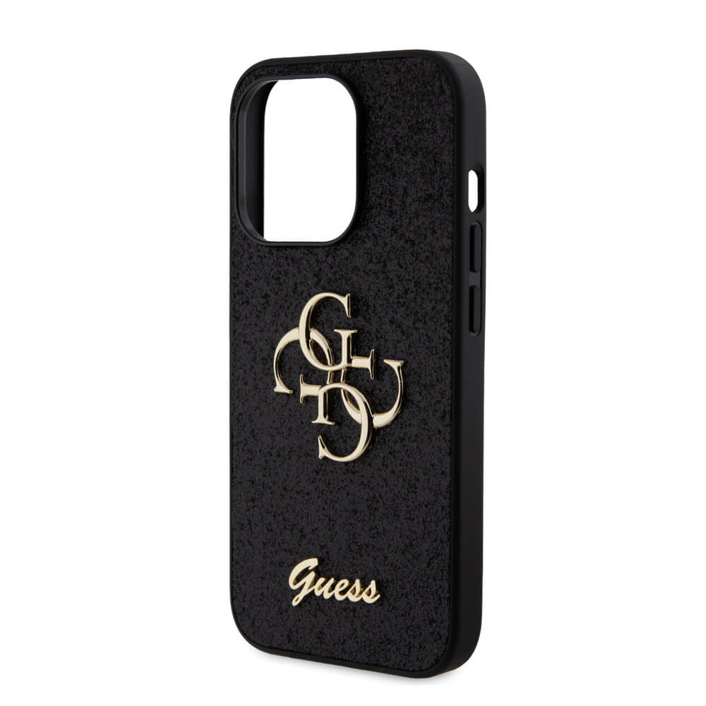 Torbica Guess Hc Fixed Glitter 4G Big Metal Logo za iPhone 15 Pro 6.1 crna (GUHCP15LHG4SGK)
