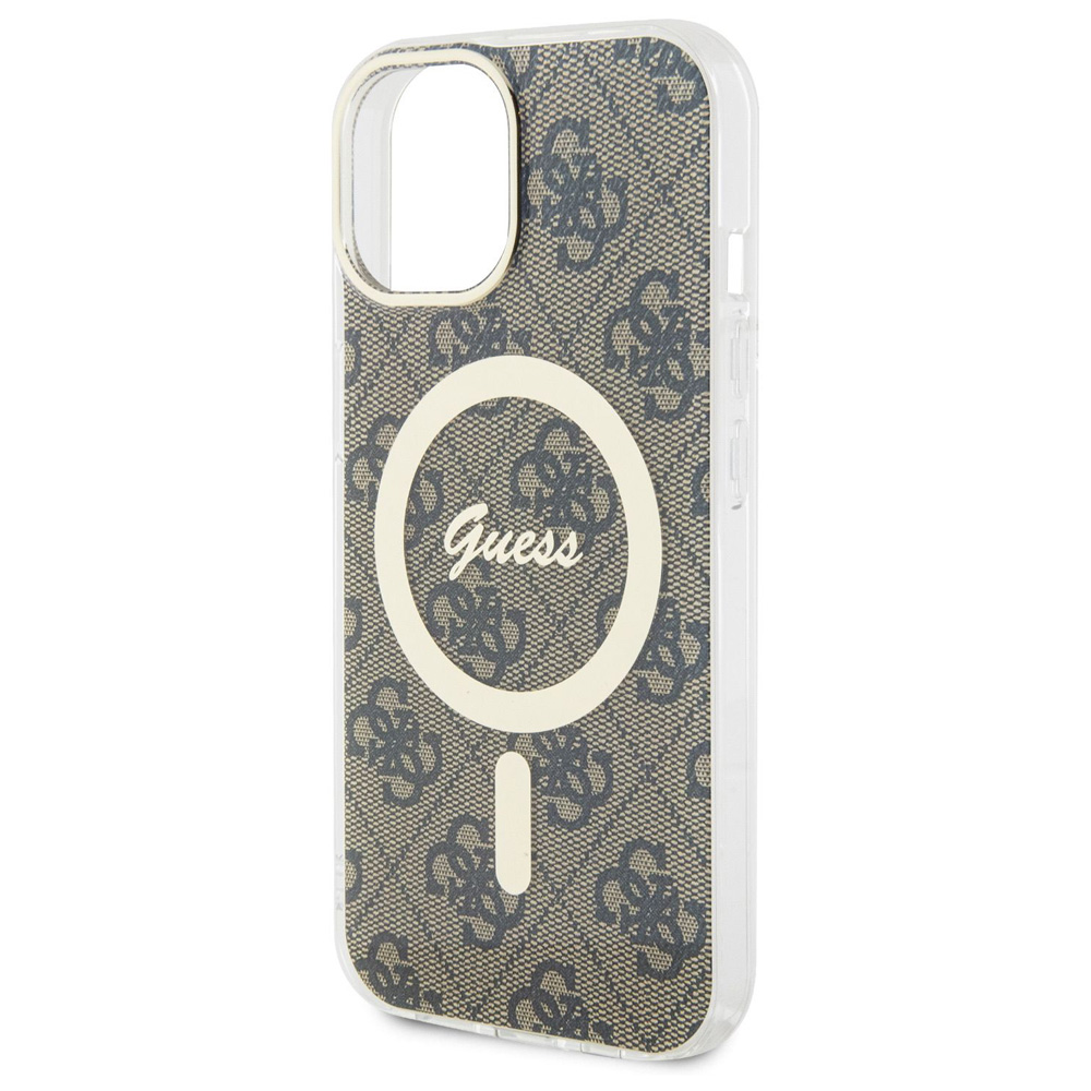 Torbica Guess Hc Magsafe IML 4G Pattern za iPhone 15 6.1 braon (GUHMP15SH4STW)