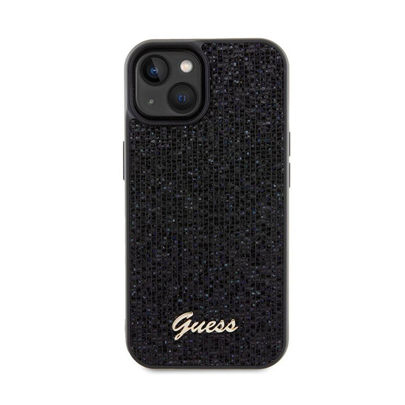 Torbica Guess Hc PU Disco Script Metal za iPhone 15 6.1 (GUHCP15SPMSDGSK)
