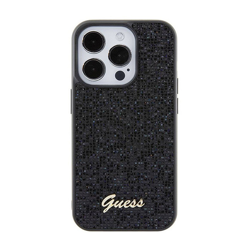 Torbica Guess Hc PU Disco Script Metal za iPhone 15 Pro 6.1 (GUHCP15LPMSDGSK)