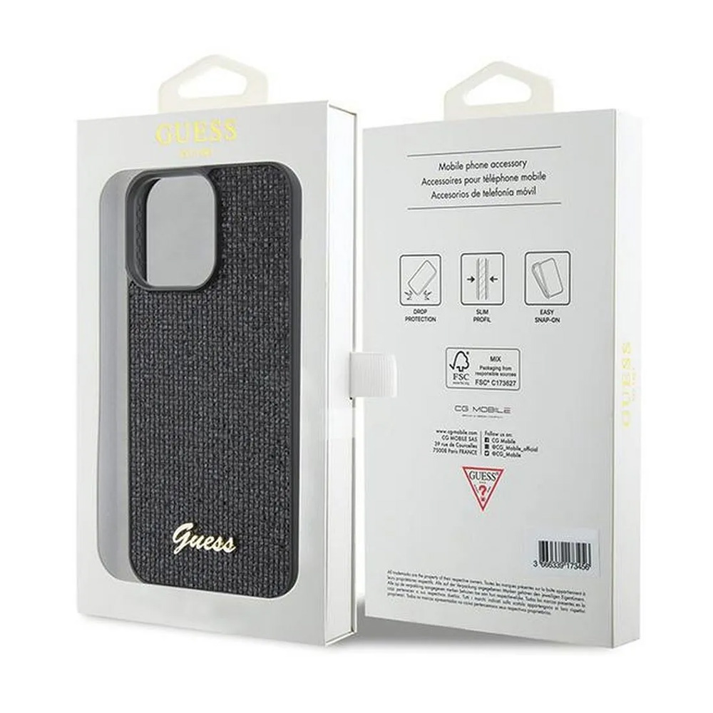 Torbica Guess Hc PU Disco Script Metal za iPhone 15 Pro Max 6.7 (GUHCP15XPMSDGSK)