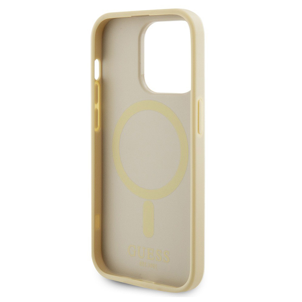 Torbica Guess Hc PU Saffiano Magsafe za iPhone 15 Pro 6.1 bez (GUHMP15LPSAHMCB)