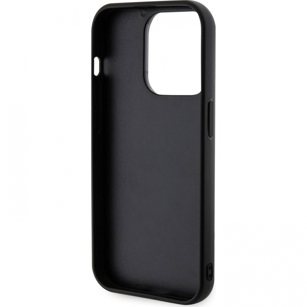 Torbica Karl Lagerfeld Hc 3D Logo Glitter za iPhone 15 Pro 6.1 crna (KLHCP15L3DMBKCK)