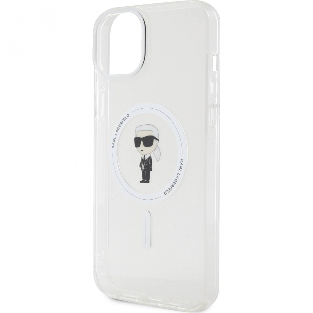 Torbica Karl Lagerfeld Hc Magsafe IML Ikonik za iPhone 15 6.1 transparent (KLHMP15SHFCKNOT)