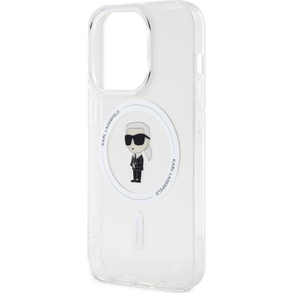 Torbica Karl Lagerfeld Hc Magsafe IML Ikonik za iPhone 15 Pro 6.1 transparent (KLHMP15LHFCKNOT)