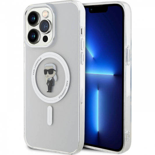 Torbica Karl Lagerfeld Hc Magsafe IML Ikonik za iPhone 15 Pro Max 6.7 transparent (KLHMP15XHFCKNOT)
