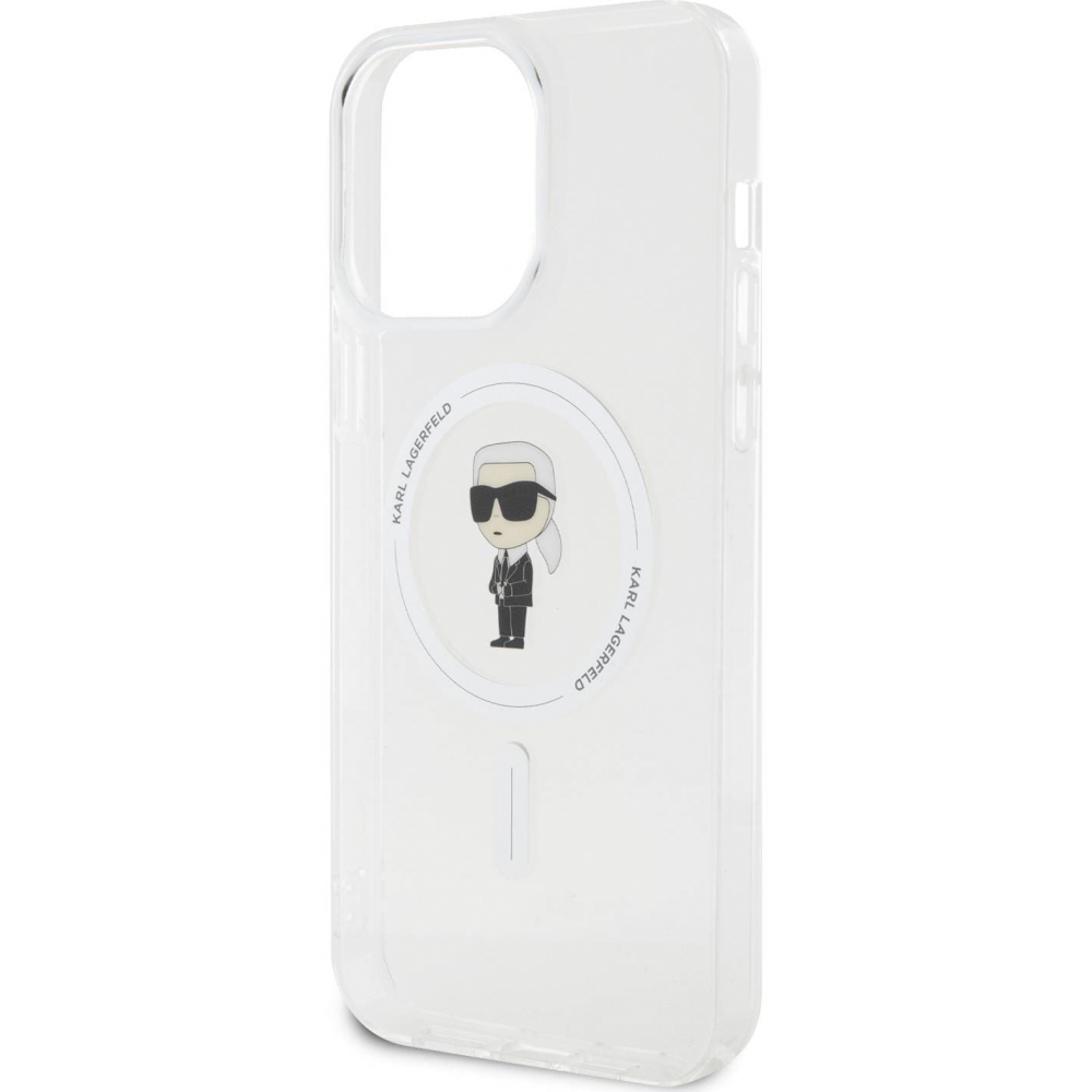 Torbica Karl Lagerfeld Hc Magsafe IML Ikonik za iPhone 15 Pro Max 6.7 transparent (KLHMP15XHFCKNOT)
