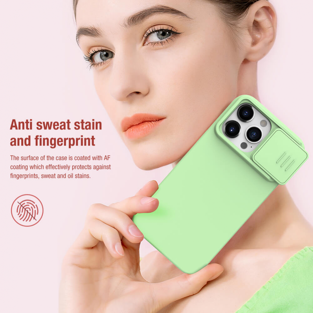 Torbica Nillkin CamShield Silky za iPhone 15 Pro 6.1 ljubicasta