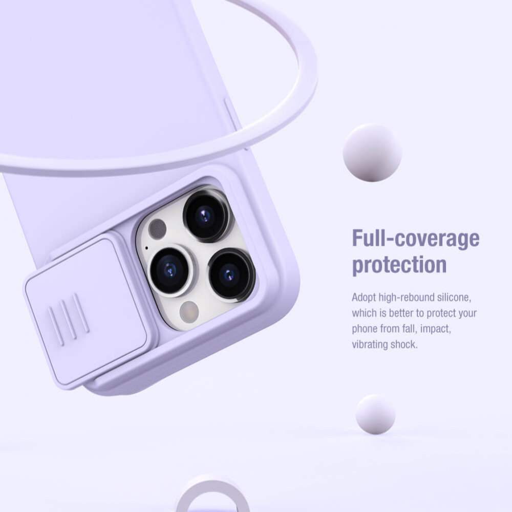 Torbica Nillkin CamShield Silky za iPhone 15 Pro Max 6.7 ljubicasta