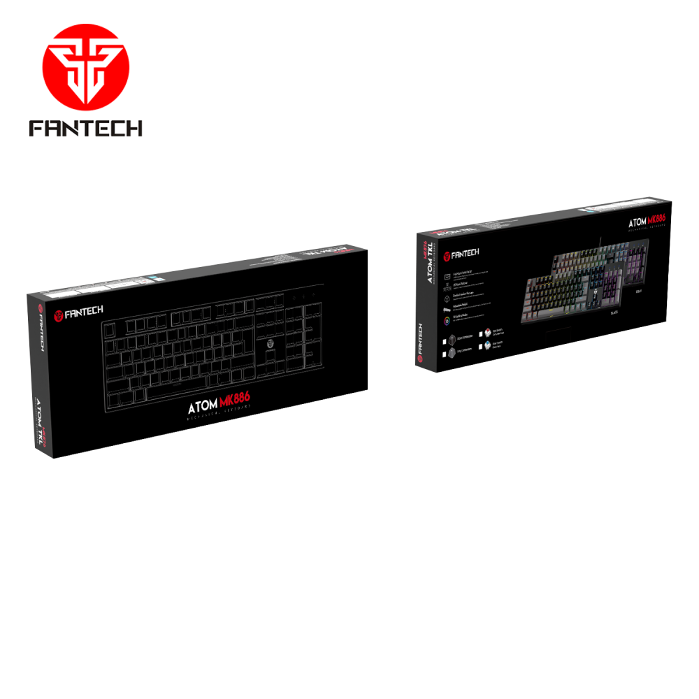 Tastatura Mehanicka Gaming Fantech MK886 RGB Atom siva (Red switch)
