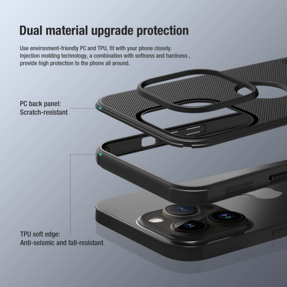 Torbica Nillkin Scrub Pro za iPhone 15 Pro Max 6.7 (sa otvorom za logo) plava