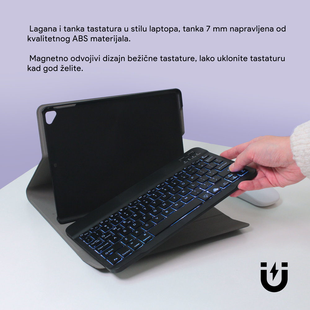 Futrola sa tastaturom i misem za iPad Air/Air 2 crna