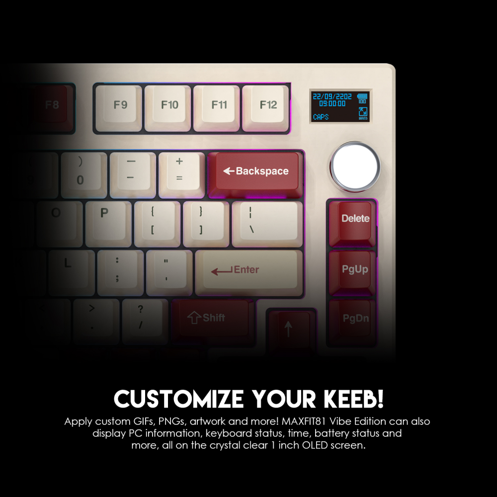 Tastatura Mehanicka Gaming Fantech MK910 RGB Vibe Maxfit 81 Royal Prince Wireless (Yellow switch)