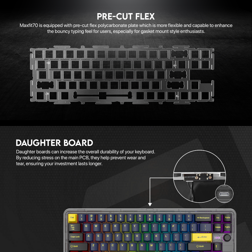 Tastatura Mehanicka Gaming Fantech MK911 RGB Vibe Maxfit 70 London Tour Wireless (Yellow switch)
