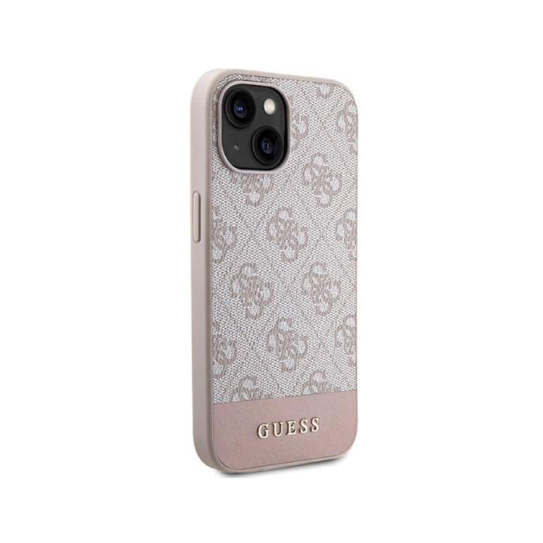 Torbica Guess Hc PC/TPU 4G Bottom Stripe za iPhone 15 6.1 roze (GUHCP15SG4GLPI)