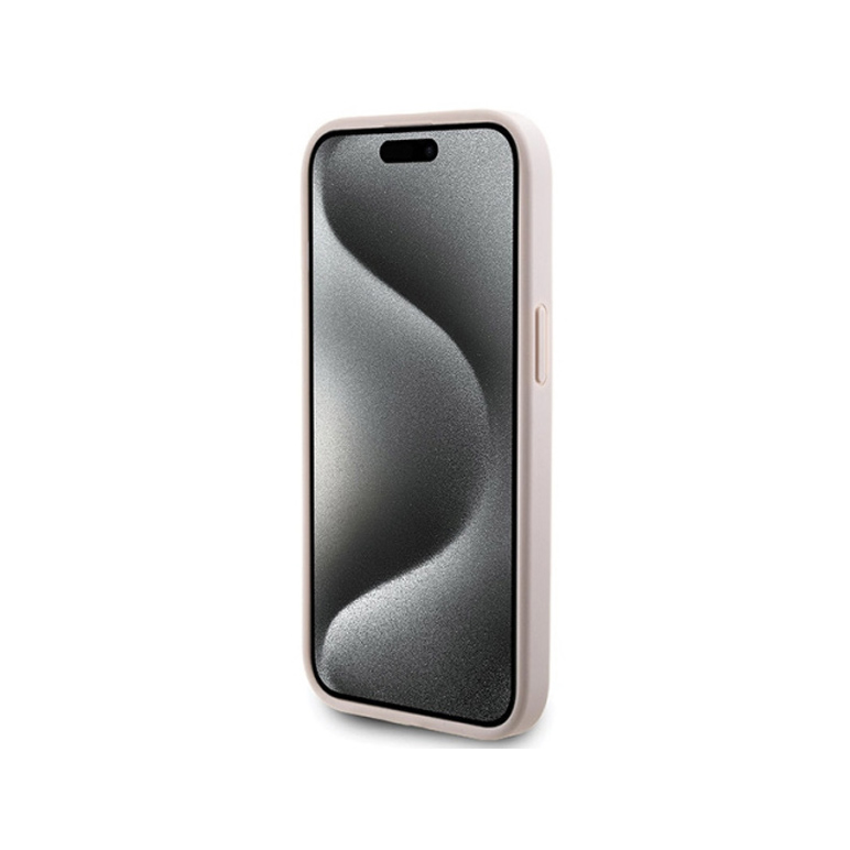 Torbica Guess Hc PC/TPU 4G Bottom Stripe za iPhone 15 6.1 roze (GUHCP15SG4GLPI)