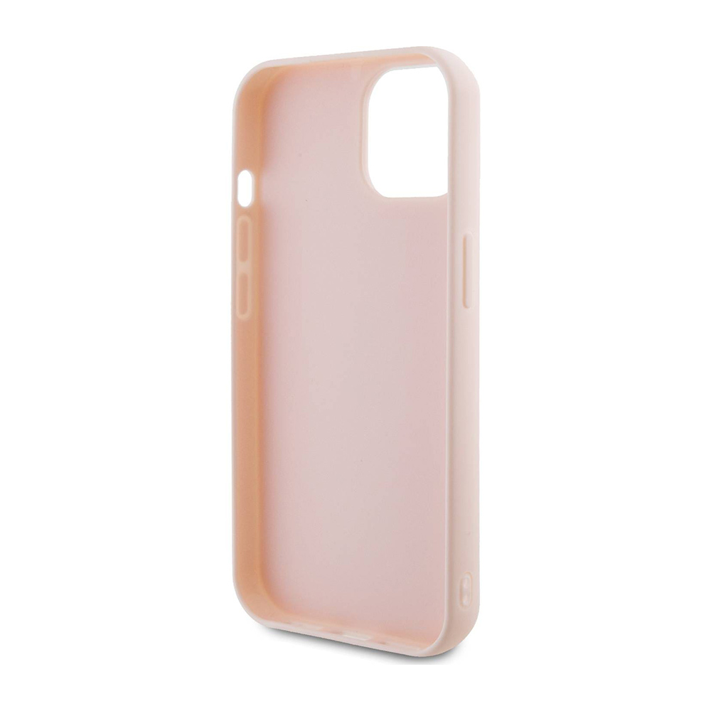 Torbica Karl Lagerfeld 3D Rubber Glitter Logo za iPhone 15 6.1 roze (KLHCP15S3DMBKCP)