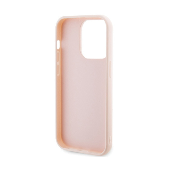 Torbica Karl Lagerfeld 3D Rubber Glitter Logo za iPhone 15 Pro 6.1 roze (KLHCP15L3DMBKCP)