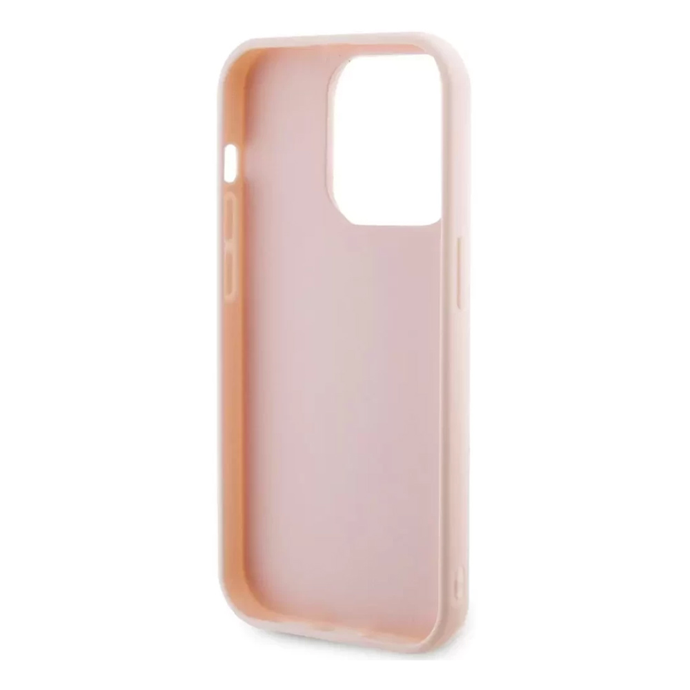 Torbica Karl Lagerfeld 3D Rubber Glitter Logo za iPhone 15 Pro Max 6.7 roze (KLHCP15X3DMBKCP)