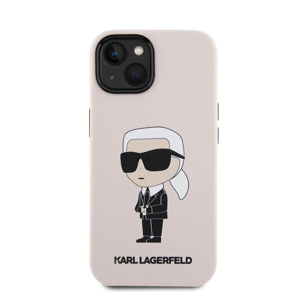 Torbica Karl Lagerfeld Hc Silicone NFT Ikonik za iPhone 15 6.1 roze (KLHCP15SSNIKBCP)