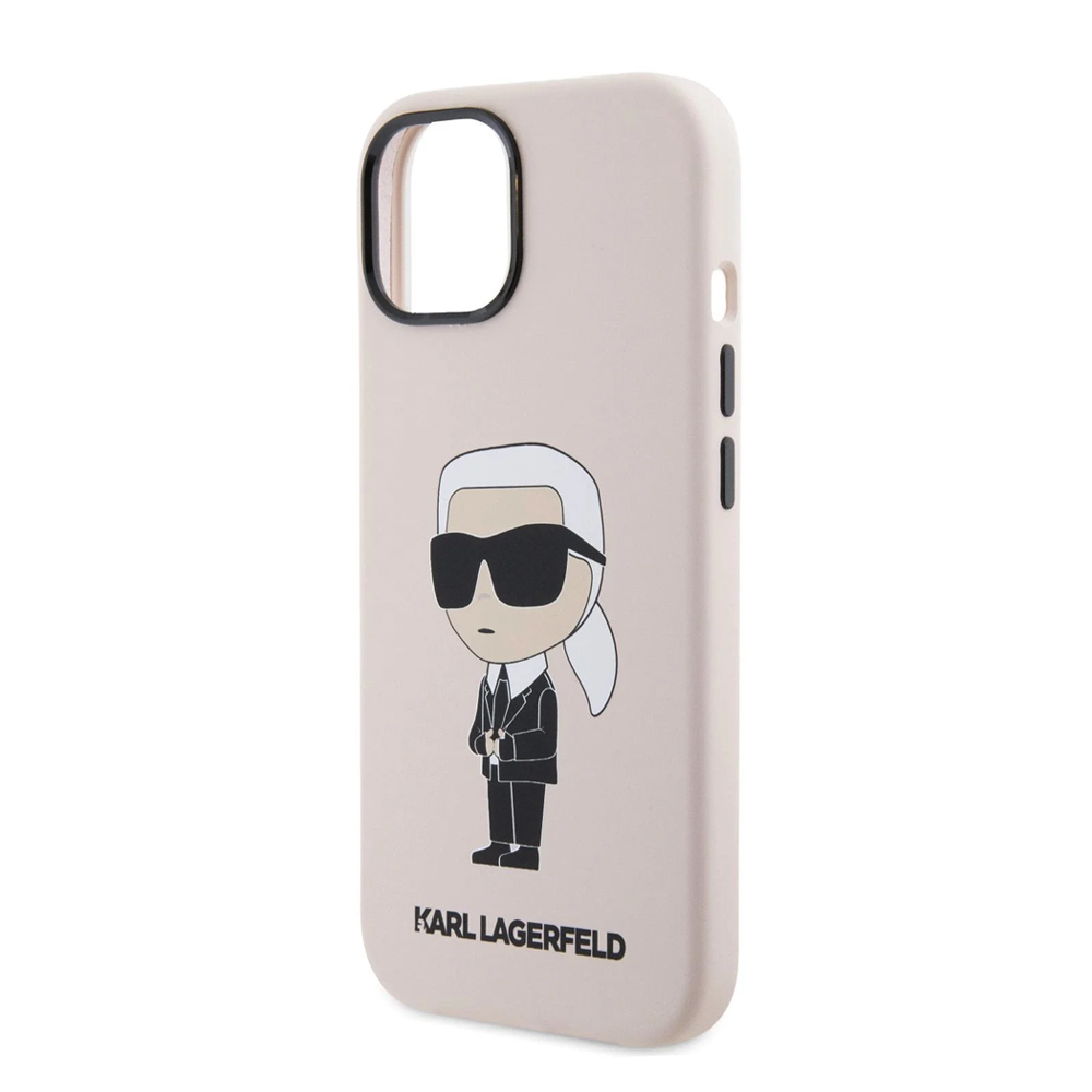 Torbica Karl Lagerfeld Hc Silicone NFT Ikonik za iPhone 15 6.1 roze (KLHCP15SSNIKBCP)