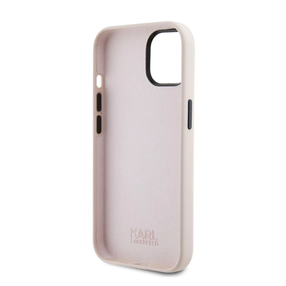Torbica Karl Lagerfeld Hc Silicone NFT Ikonik za iPhone 15 6.1 roze (KLHCP15SSNIKBCP)