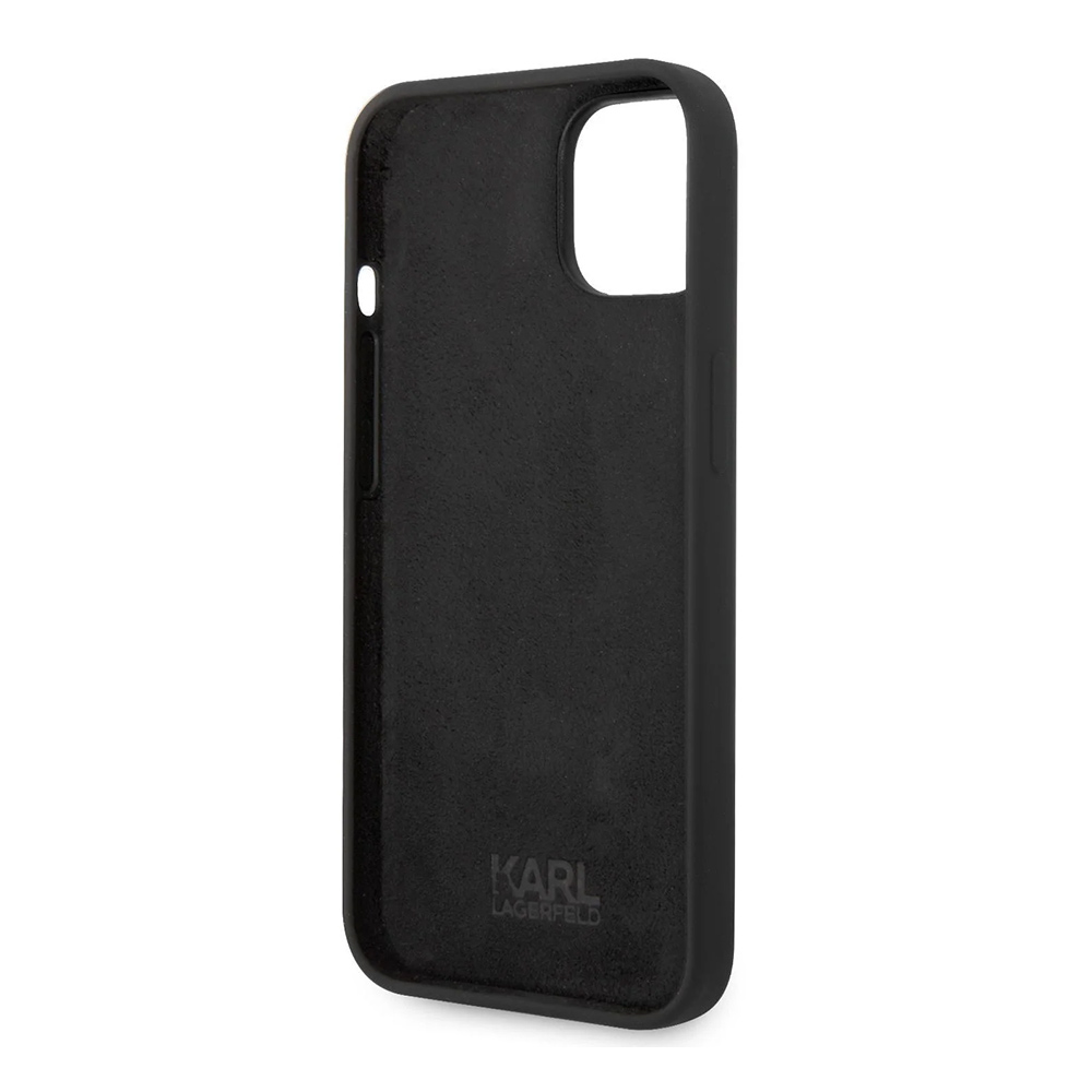 Torbica Karl Lagerfeld Hc Silicone NFT Ikonik za iPhone 15 Plus 6.7 crna (KLHCP15MSNIKBCK)