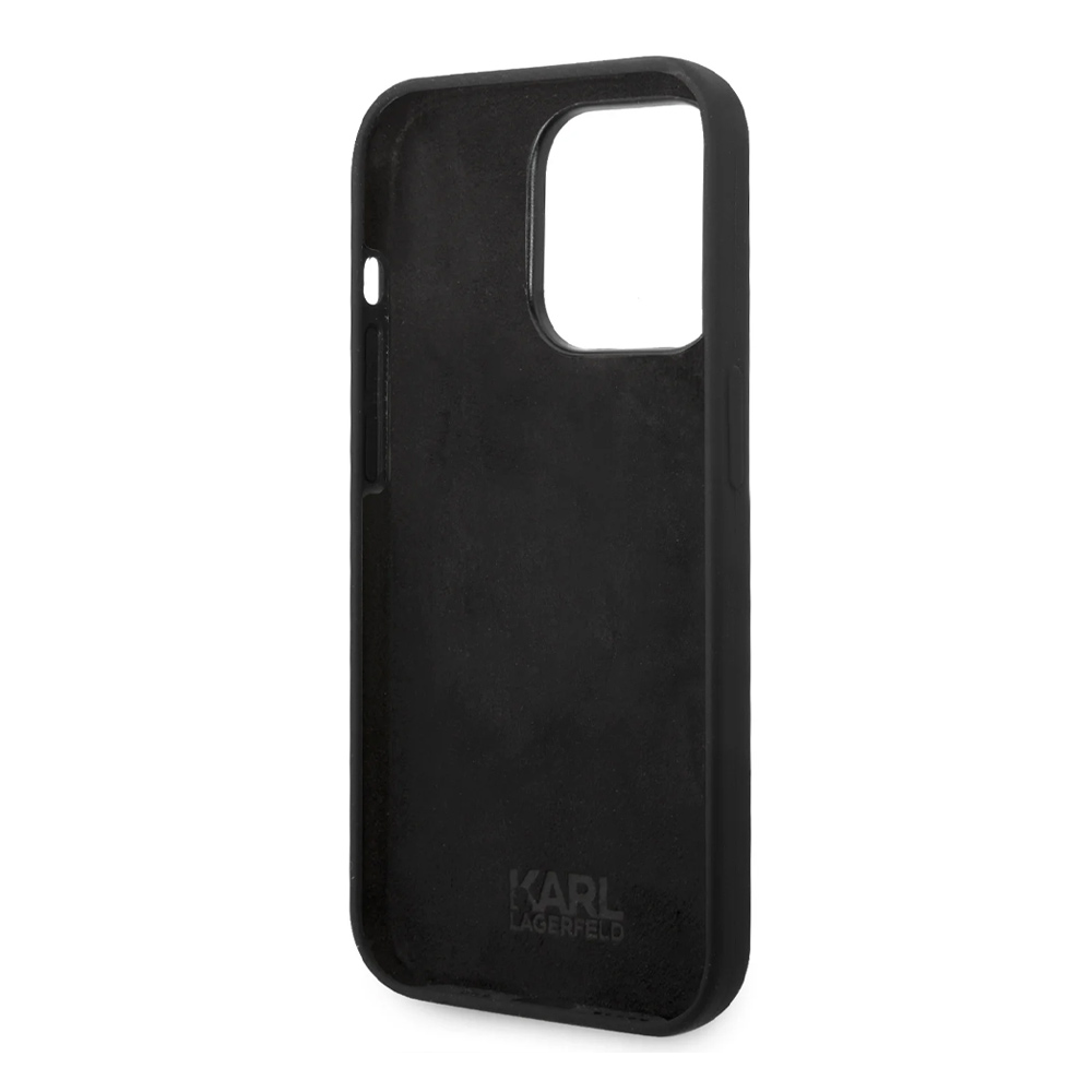 Torbica Karl Lagerfeld Hc Silicone NFT Ikonik za iPhone 15 Pro Max 6.7 crna (KLHCP15XSNIKBCK)