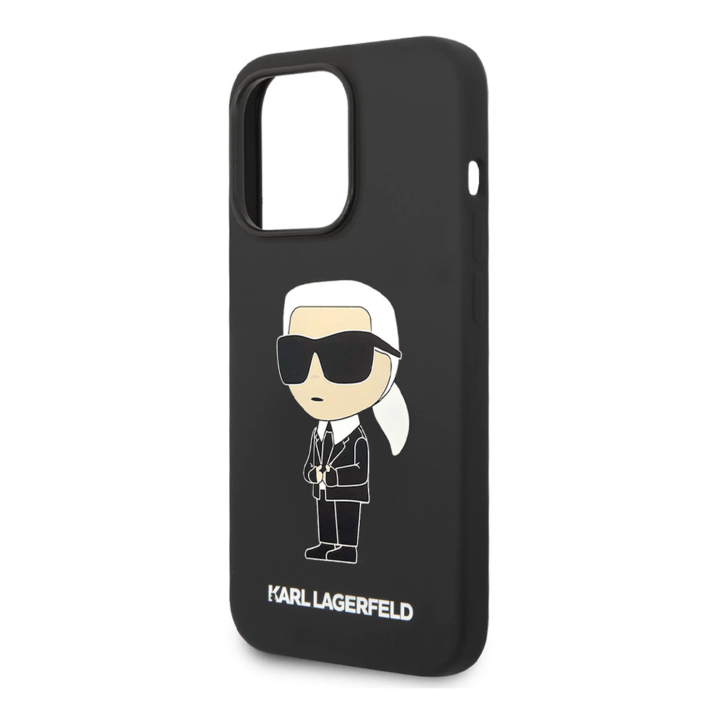 Torbica Karl Lagerfeld Hc Silicone NFT Ikonik za iPhone 15 Pro Max 6.7 crna (KLHCP15XSNIKBCK)