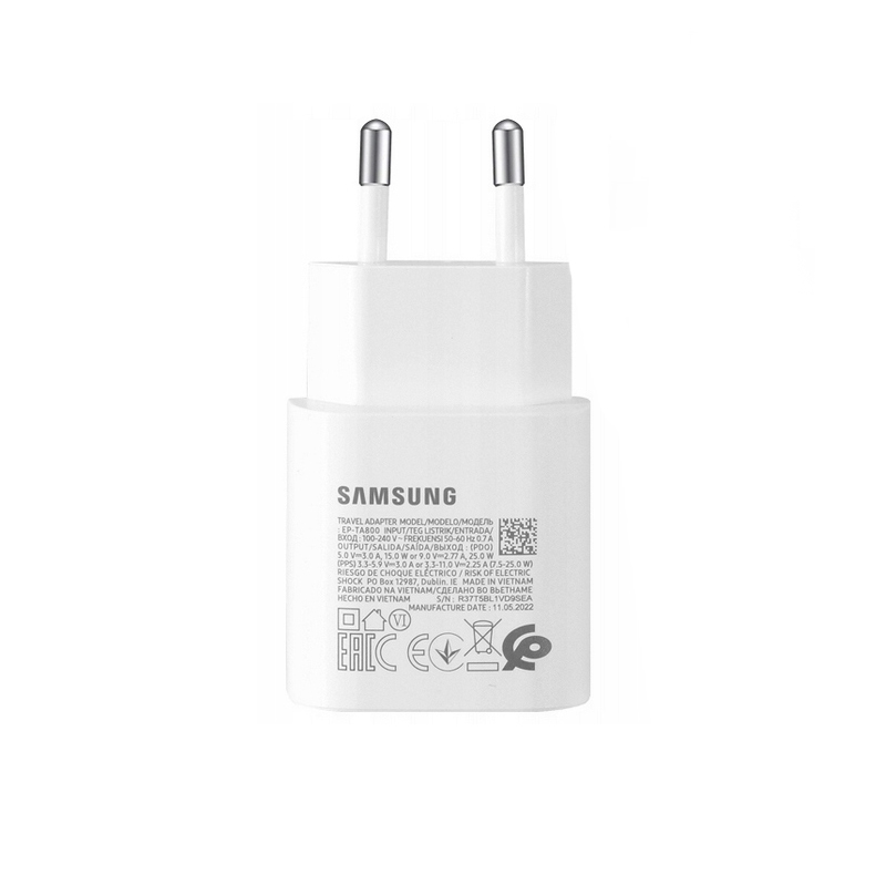 Samsung kucni punjac PD 3A 25W Type C bez kabla beli BULK (EP-TA800NWE)
