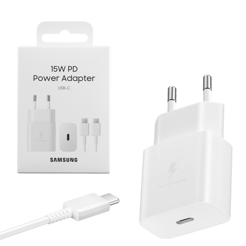 Samsung kucni punjac 15W Type C sa kablom beli (EP-T1510-XWE)
