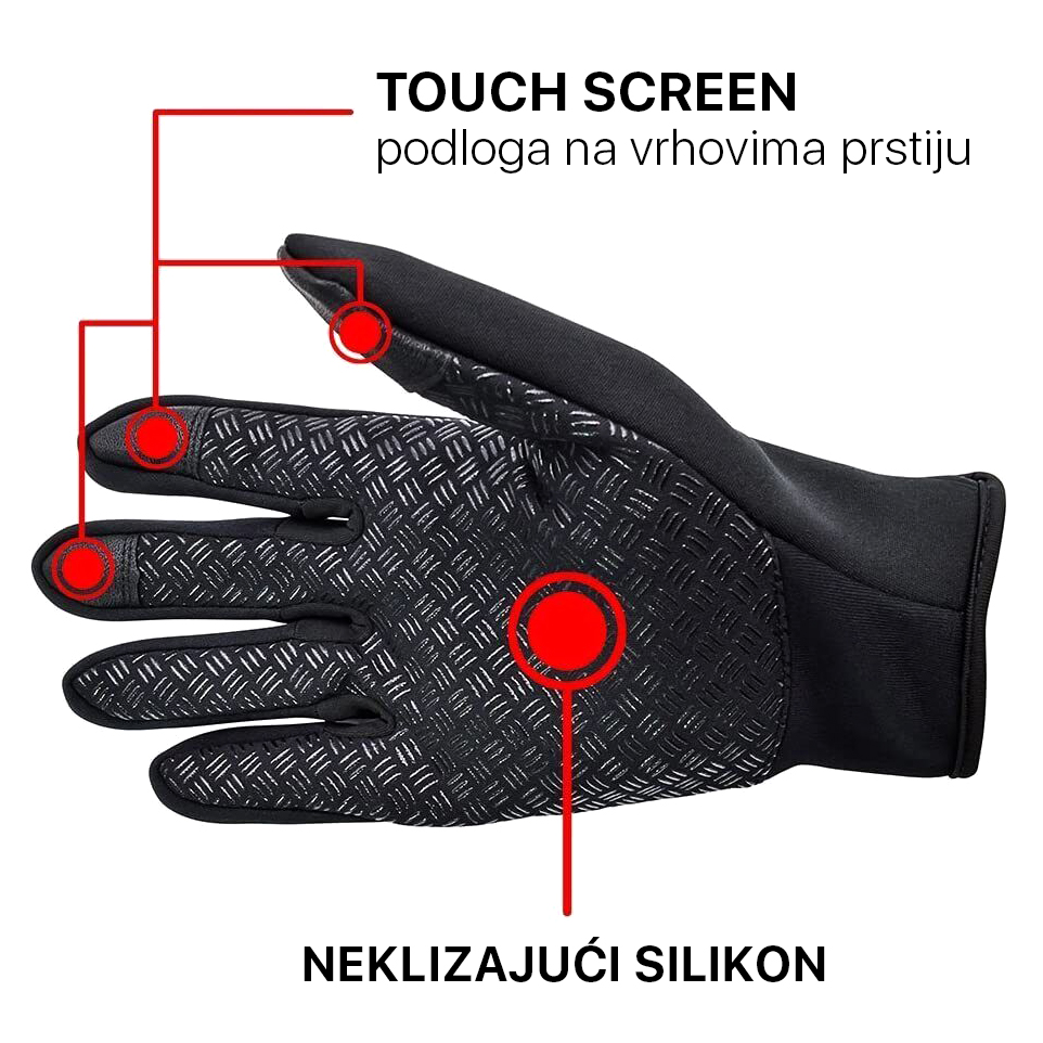 Rukavice za touch screen Forest narandzaste L