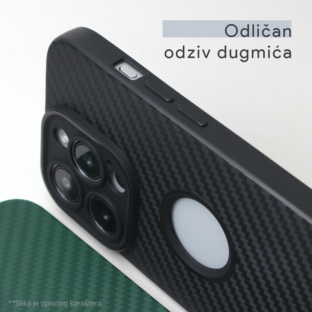 Torbica Carbon Stripe za iPhone 14 Pro 6.1 crna
