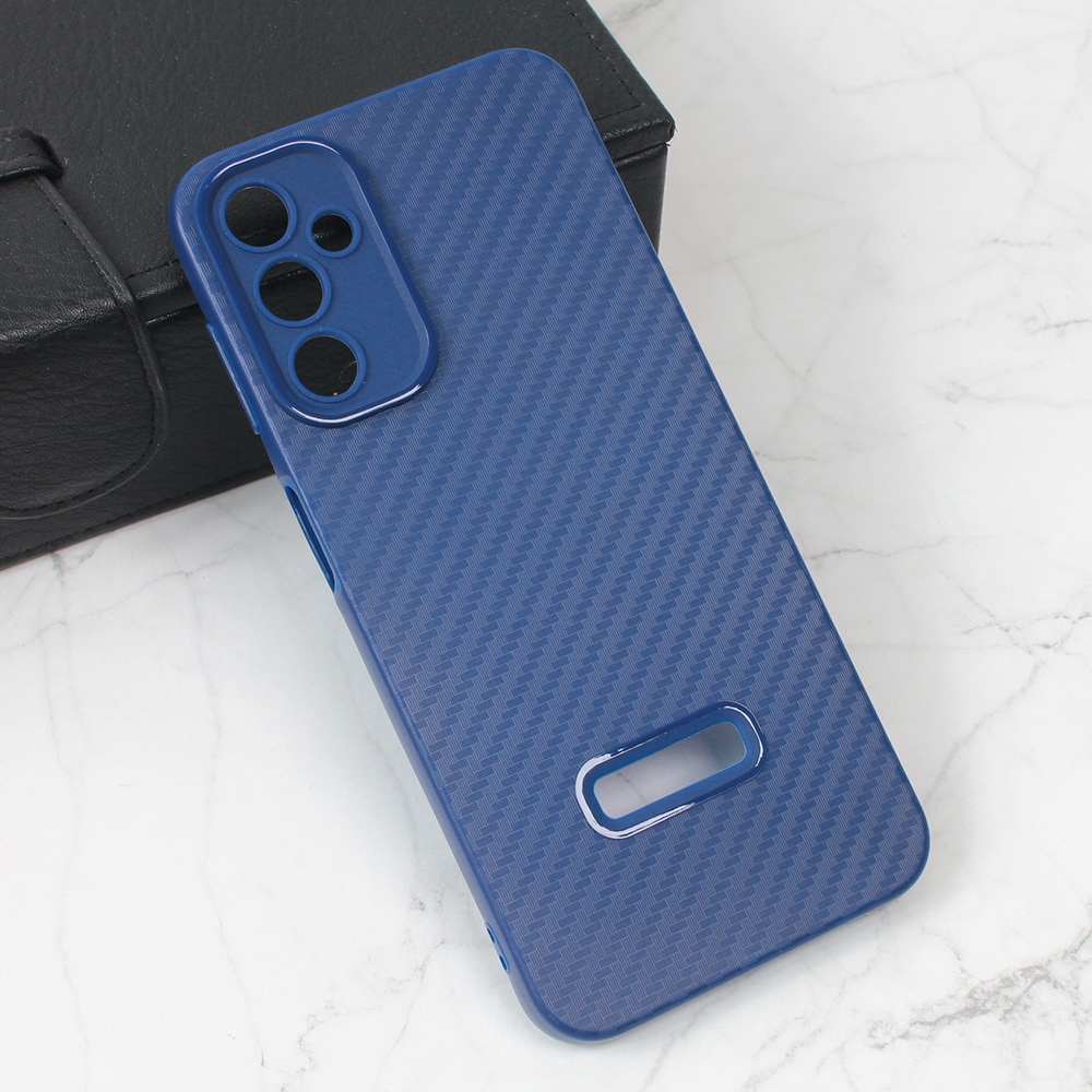 Torbica Carbon Stripe za Samsung A245F Galaxy A24 4G plava