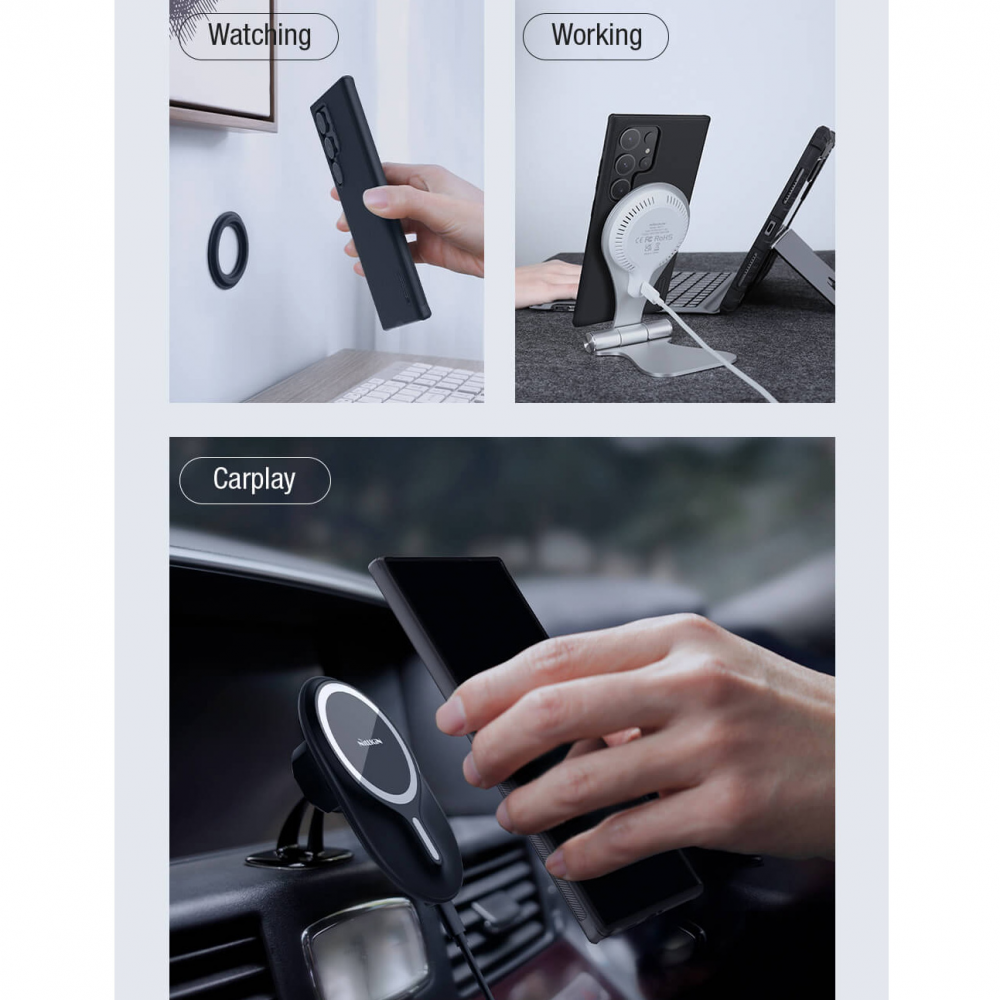 Torbica Nillkin Scrub Pro Magnetic za Samsung S928B Galaxy S24 Ultra crna