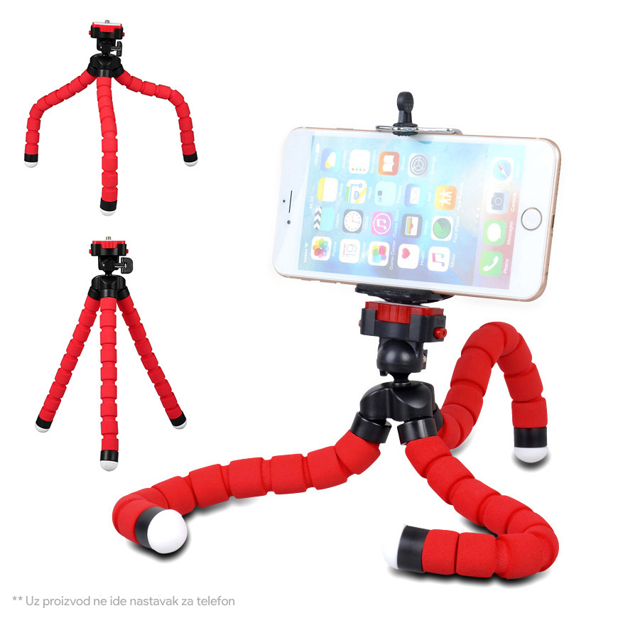 Fleksiblni tripod Kingjoy KT-600 crveni